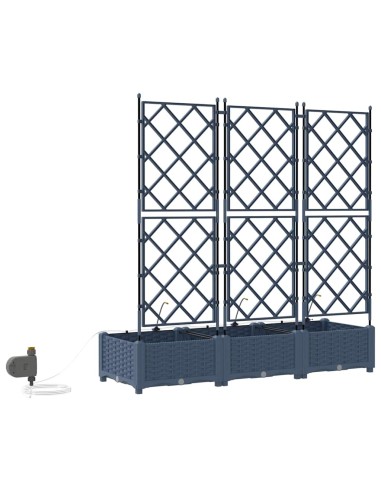 Градински саксии Сив 120 x 40 x 126 см Стомана