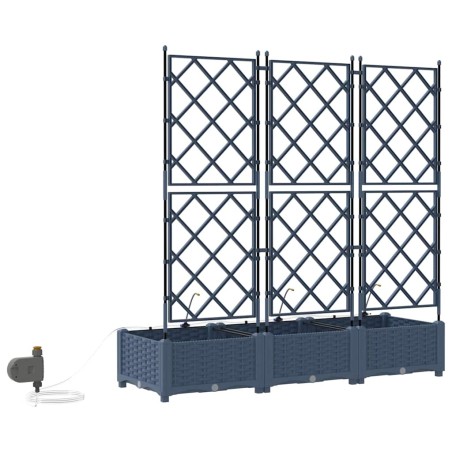 Градински саксии Сив 120 x 40 x 126 см Стомана