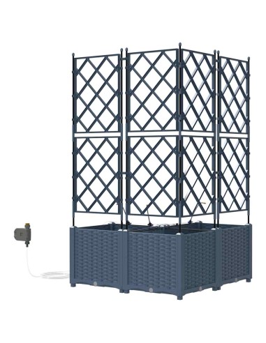 Градински саксии Сив 80 x 80 x 142 см Стомана