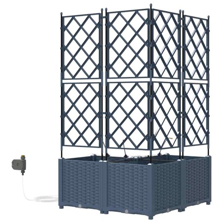 Градински саксии Сив 80 x 80 x 142 см Стомана