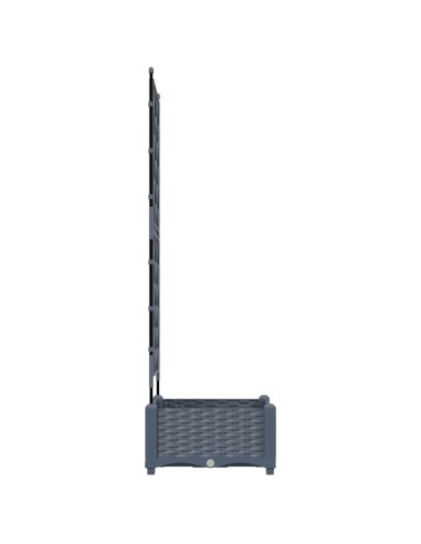 Градинска саксия с решетка Светлосиво 40 x 40 x 125.5 см ПП