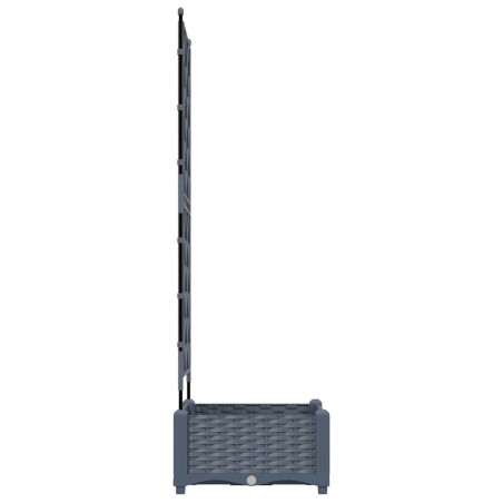 Градинска саксия с решетка Светлосиво 40 x 40 x 125.5 см ПП
