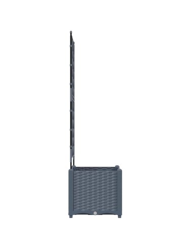 Градинска саксия с решетка Светлосиво 40 x 40 x 143 см ПП