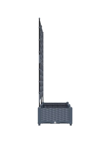 Градинска саксия с решетка Светлосиво 80 x 40 x 125.5 см ПП