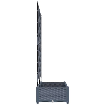 Градинска саксия с решетка Светлосиво 80 x 40 x 125.5 см ПП