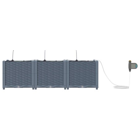 Градински саксии Светлосиво 120 x 40 x 37.5 см Стомана
