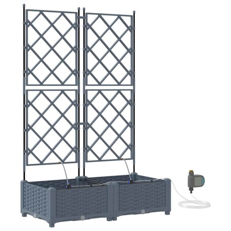 Градински саксии Светлосиво 80 x 40 x 126 см Стомана