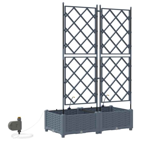 Градински саксии Светлосиво 80 x 40 x 126 см Стомана
