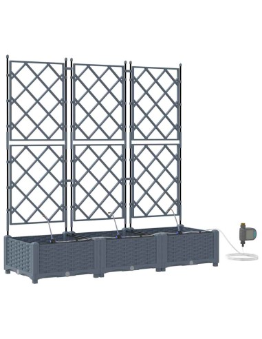 Градински саксии Светлосиво 120 x 40 x 126 см Стомана