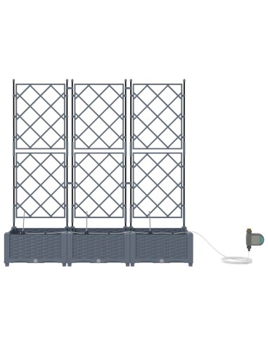 Градински саксии Светлосиво 120 x 40 x 126 см Стомана