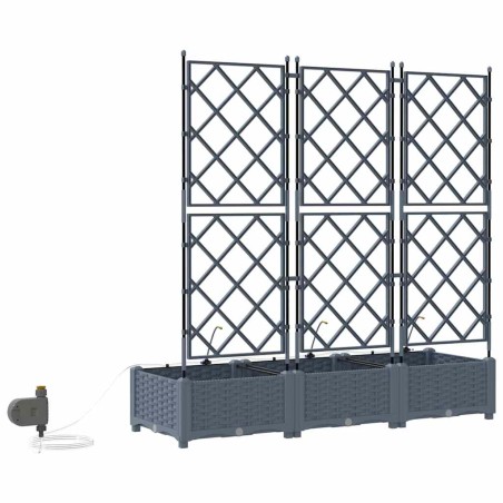 Градински саксии Светлосиво 120 x 40 x 126 см Стомана