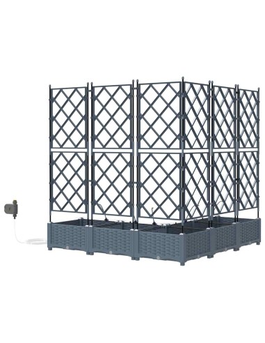 Градински саксии Светлосиво 120 x 120 x 126 см Стомана