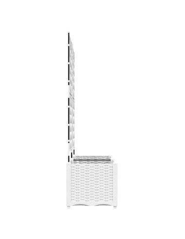 Градинска саксия с решетка 2 pcs Бяло 80 x 40 x 143 см ПП