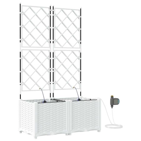 Градински саксии Бяло 80 x 40 x 142 cm Стомана