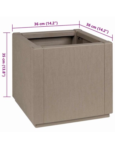 Градинска саксия Сив 36 x 36 x 35 см Полипропилен