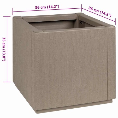 Градинска саксия Сив 36 x 36 x 35 см Полипропилен