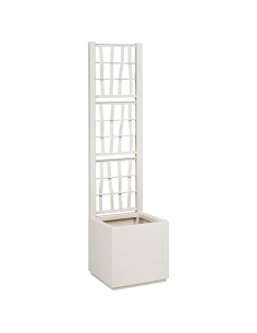 Градинска саксия Бяло 36 x 36 x 140 см Полипропилен