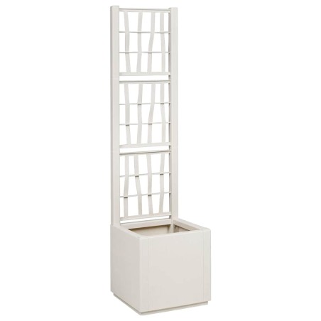 Градинска саксия Бяло 36 x 36 x 140 см Полипропилен