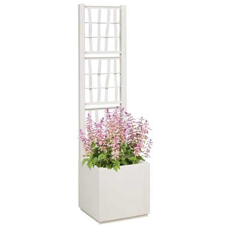 Градинска саксия Бяло 36 x 36 x 140 см Полипропилен