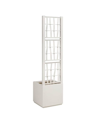 Градинска саксия Бяло 36 x 36 x 140 см Полипропилен