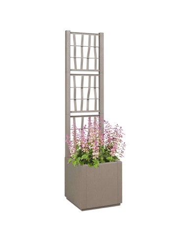 Градинска саксия Сив 36 x 36 x 140 см Полипропилен