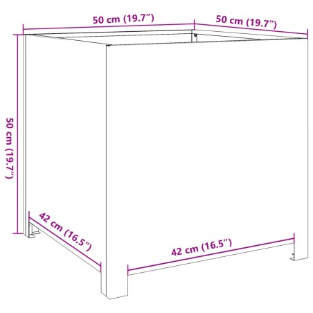 Градинска саксия  50x50x50 cm от атмосферна стомана