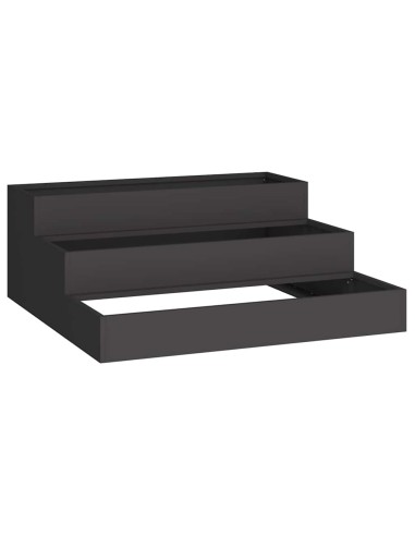 Градинска саксия Черно 90 x 90 x 35 см Стомана