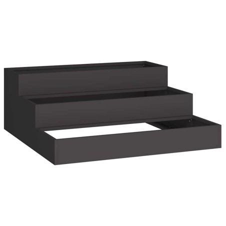 Градинска саксия Черно 90 x 90 x 35 см Стомана