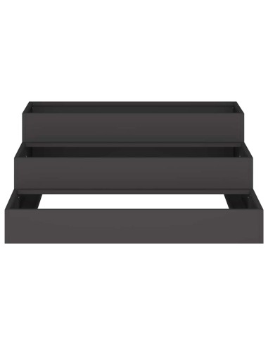 Градинска саксия Черно 90 x 90 x 35 см Стомана