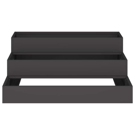 Градинска саксия Черно 90 x 90 x 35 см Стомана