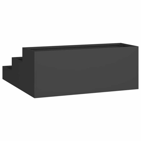 Градинска саксия Черно 90 x 90 x 35 см Стомана