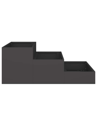 Градинска саксия Черно 90 x 90 x 35 см Стомана