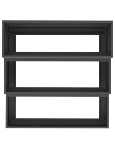 Градинска саксия Черно 90 x 90 x 35 см Стомана