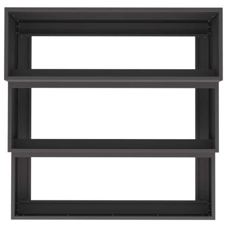 Градинска саксия Черно 90 x 90 x 35 см Стомана
