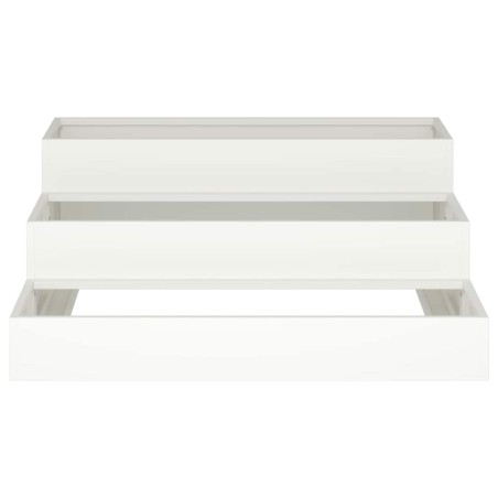 Градинска саксия Бяло 90 x 90 x 35 см Стомана