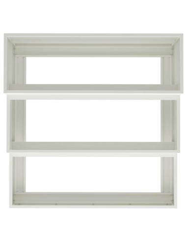 Градинска саксия Бяло 90 x 90 x 35 см Стомана