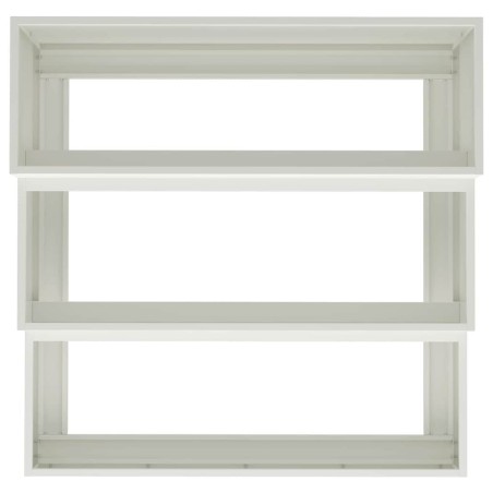 Градинска саксия Бяло 90 x 90 x 35 см Стомана