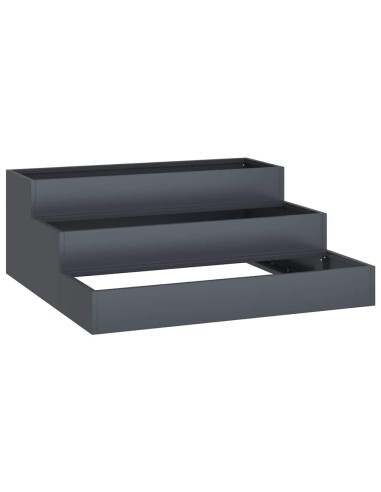 Градинска саксия Антрацит 90 x 90 x 35 см Стомана