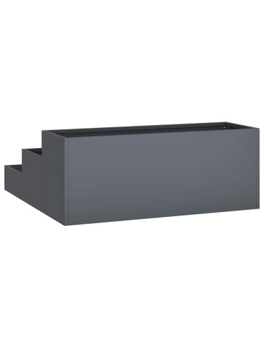 Градинска саксия Антрацит 90 x 90 x 35 см Стомана