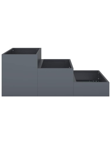 Градинска саксия Антрацит 90 x 90 x 35 см Стомана