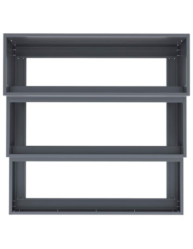 Градинска саксия Антрацит 90 x 90 x 35 см Стомана