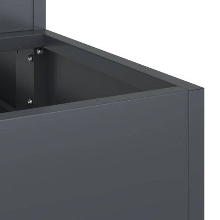 Градинска саксия Антрацит 90 x 90 x 35 см Стомана