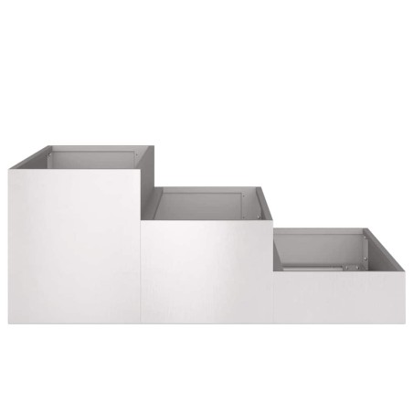 Градинска саксия Сребрист 90 x 90 x 35 см Неръждаема стомана