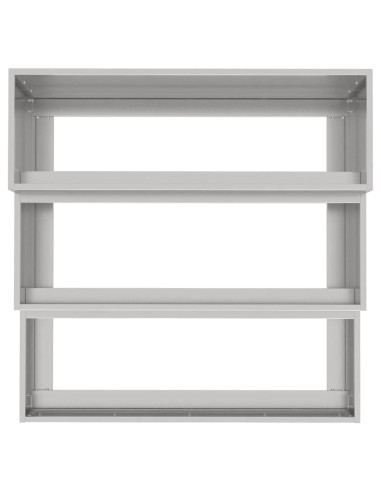 Градинска саксия Сребрист 90 x 90 x 35 см Неръждаема стомана
