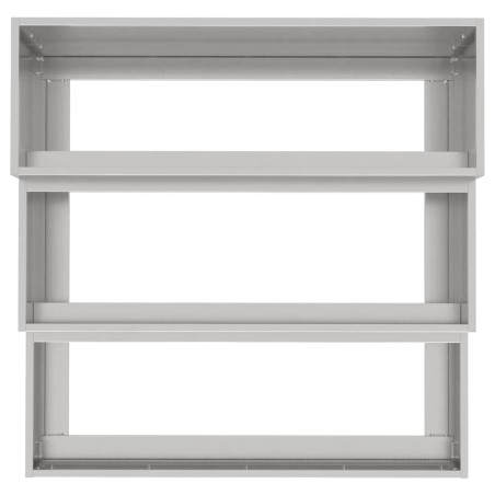 Градинска саксия Сребрист 90 x 90 x 35 см Неръждаема стомана