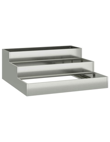 Градинска саксия Сребрист 90 x 90 x 35 см Поцинкована стомана