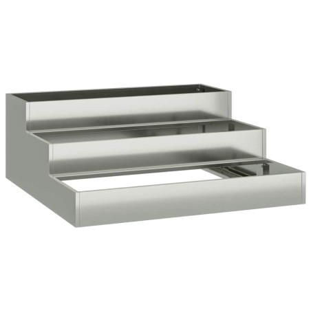 Градинска саксия Сребрист 90 x 90 x 35 см Поцинкована стомана
