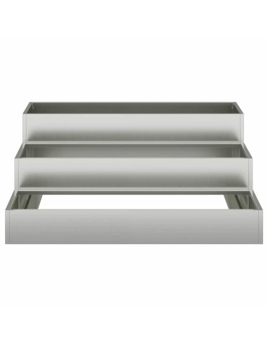 Градинска саксия Сребрист 90 x 90 x 35 см Поцинкована стомана