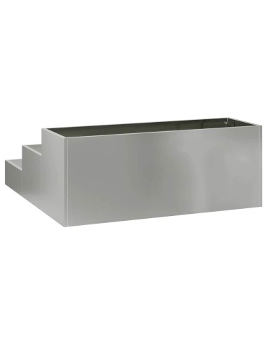 Градинска саксия Сребрист 90 x 90 x 35 см Поцинкована стомана