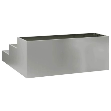 Градинска саксия Сребрист 90 x 90 x 35 см Поцинкована стомана